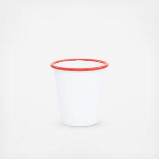 Vintage Enamelware Short Tumbler, Set of 4