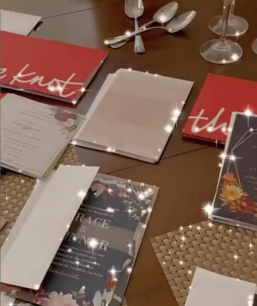My mom, sister, and I had a fun invitation party, and this isn't a fraction of the number of samples we considered! We are very pleased with our final pick!