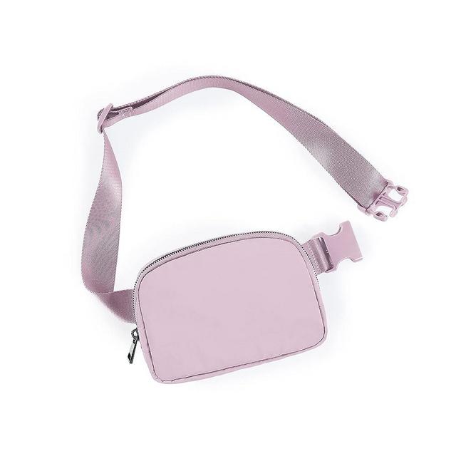 ODODOS Unisex Mini Belt Bag with Adjustable Strap Small Waist Pouch for Workout Running Traveling Hiking, Lavender