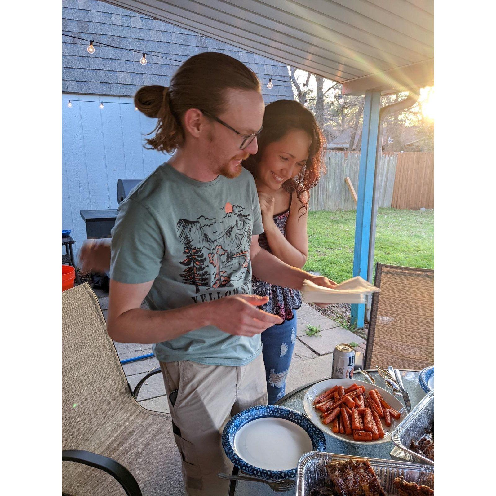 BBQ with friends March 2022