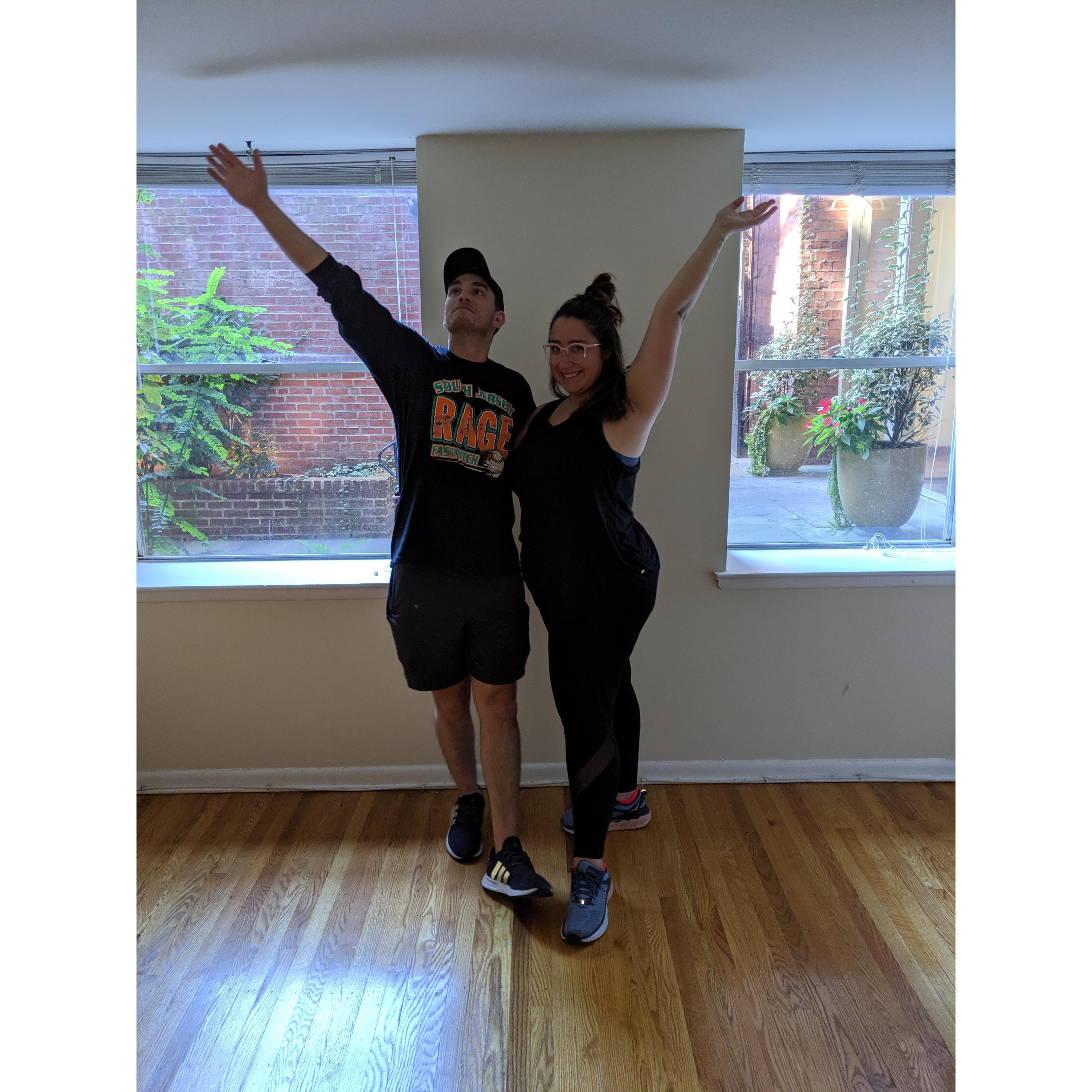 Moving out of our first apartment.