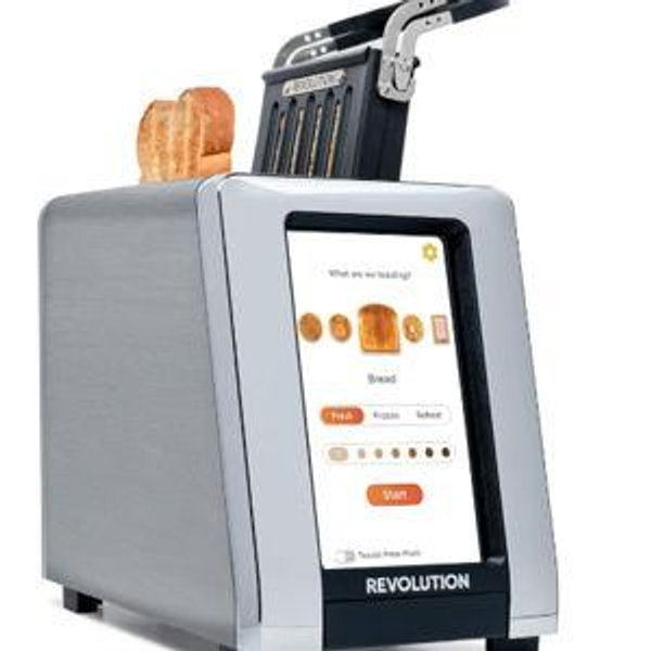Revolution (Bundle) R180 Connect Touchscreen Smart Toaster + Toastie Press – Choose from 6 Bread Types, 7 Browning Levels, & Toastie Press Mode (Stainless Steel, 2-Slice)