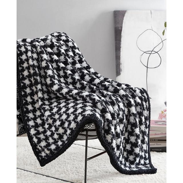 Betsey Johnson Hounds Tooth Throw, 60" x 50"