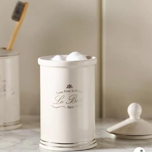Le Bain Porcelain Cotton Jar