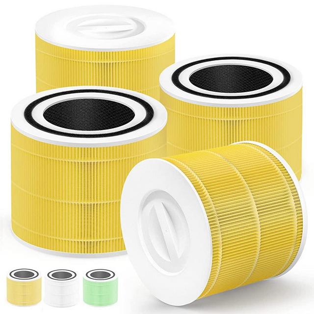 4-Pack Core 300-RF-PA Compatible with Levoit Core 300 Filter for Air Purifier Core P350 300S Replacement Core 300-RF 300-RF-TX P350-RF Original 3-Stage H13 True Hepa Filters B07RV1XLV4 for Pet Care
