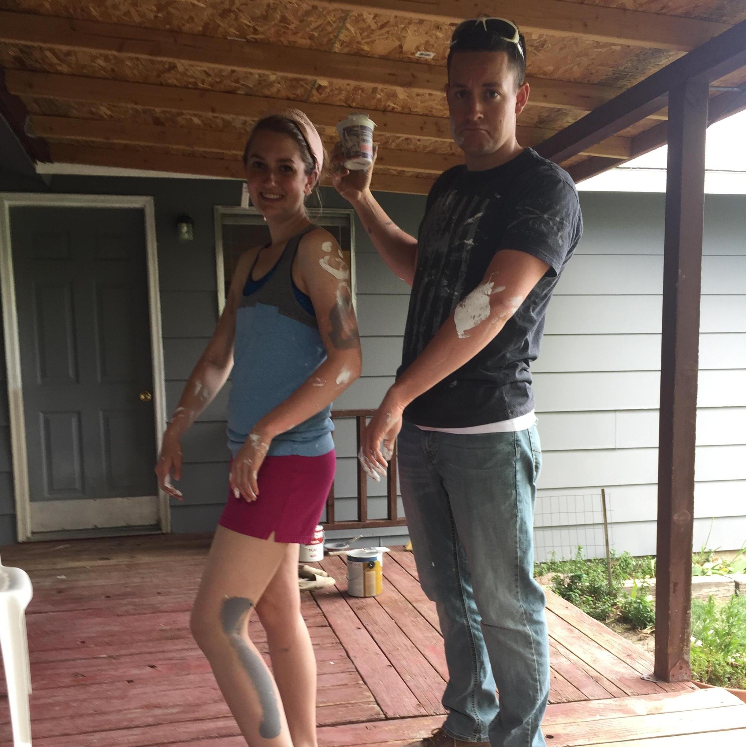 We painted my grandparents house in Idaho! And mostly painted each other.