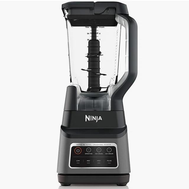 Ninja BR201AMZ Professional Blender 2.0, 1200 Watts, Auto-iQ Program, Total Crushing Blades, 72-oz. Pitcher, 4 Manual Speeds for Smoothies, Shakes, and Frozen Drinks, Dishwasher-Safe Parts, Dark Grey