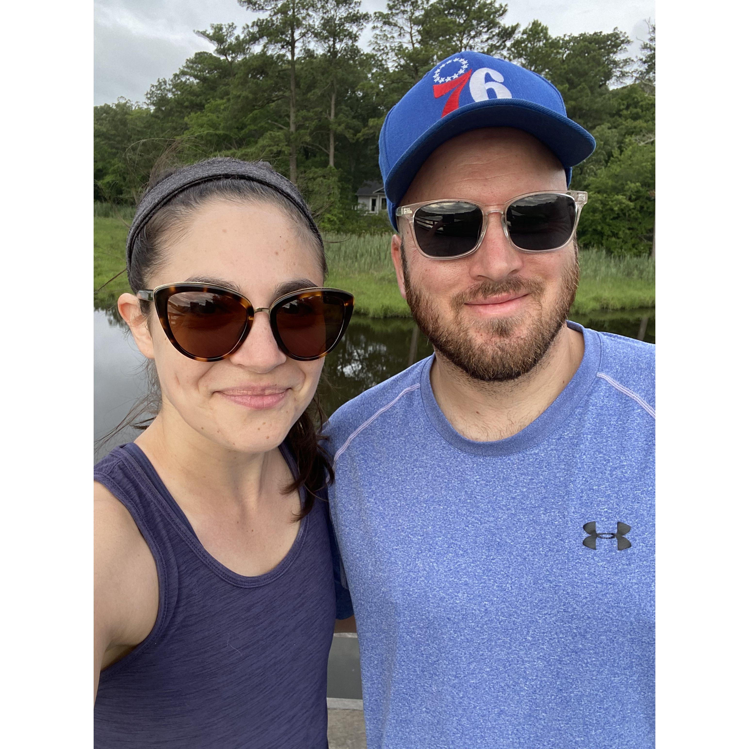Biking through Lewes, DE
