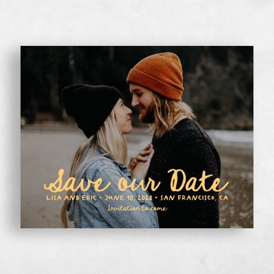 Honey, Yellow Wedding Save the Date - Brielle Photo