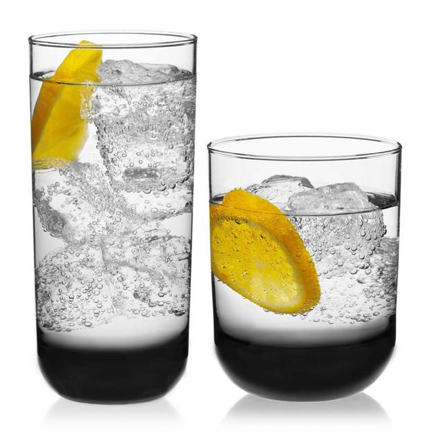 Libbey® Polaris Smoke 16-Piece Glass Set