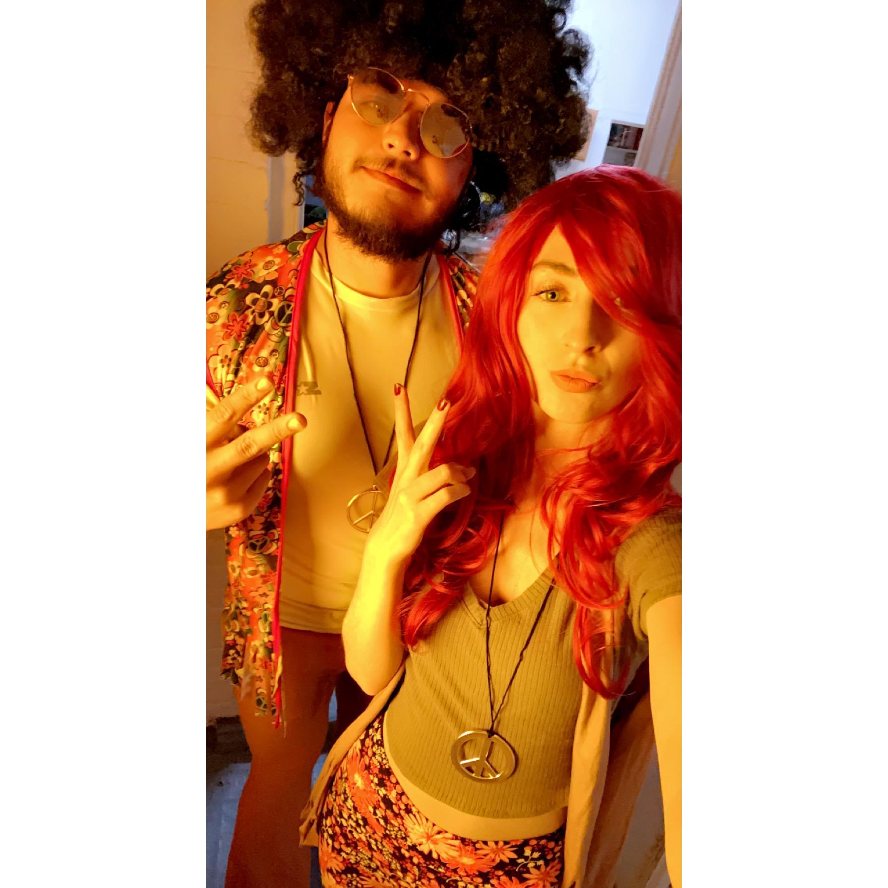 A hippie Halloween! Third one together.