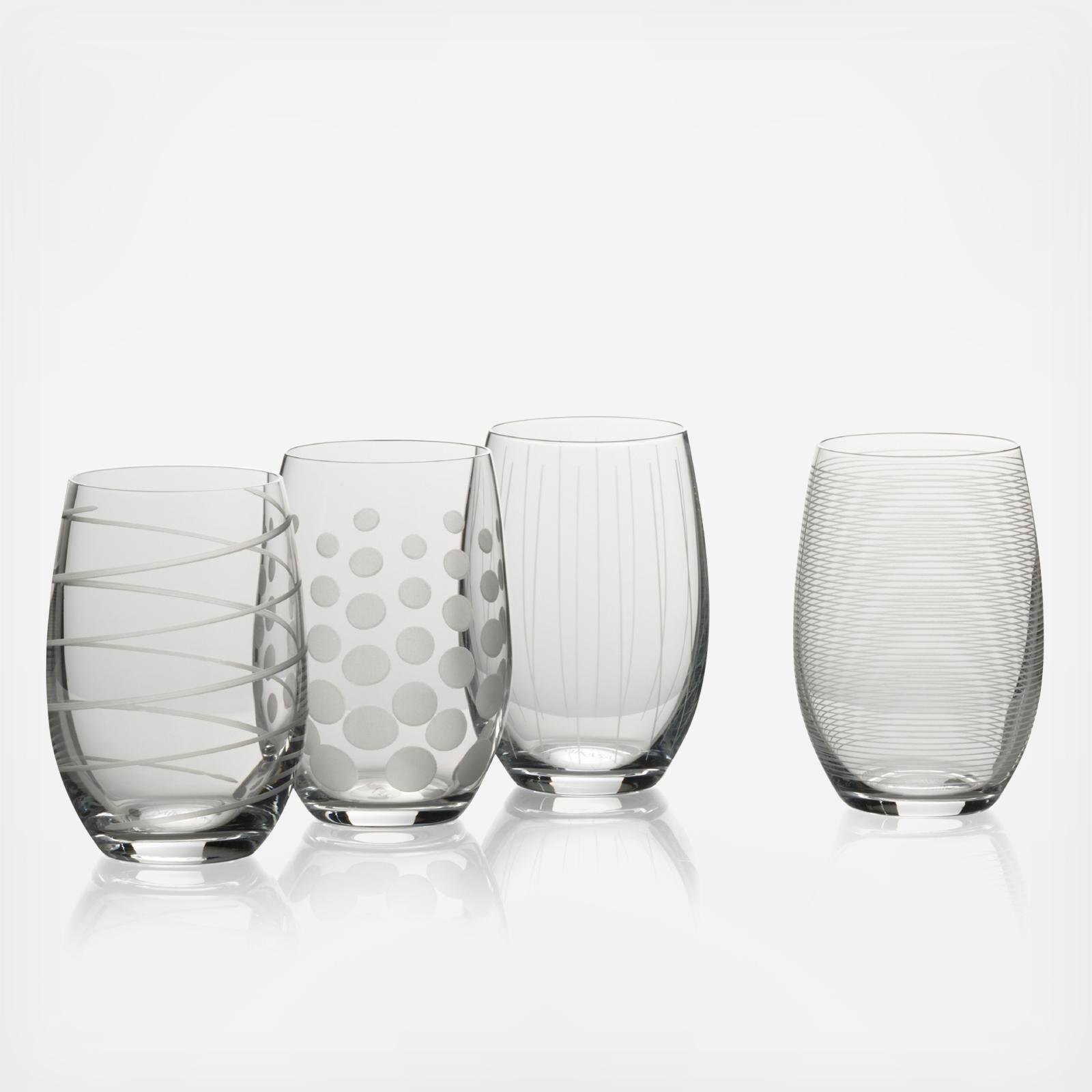 Mikasa Cheers Party Stemless Wine Glasses, Set of 4 - A Macy's Exclusive -  Macy's