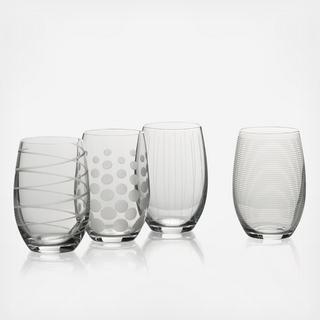 Cheers Stemless Wine Glass, Set of 4