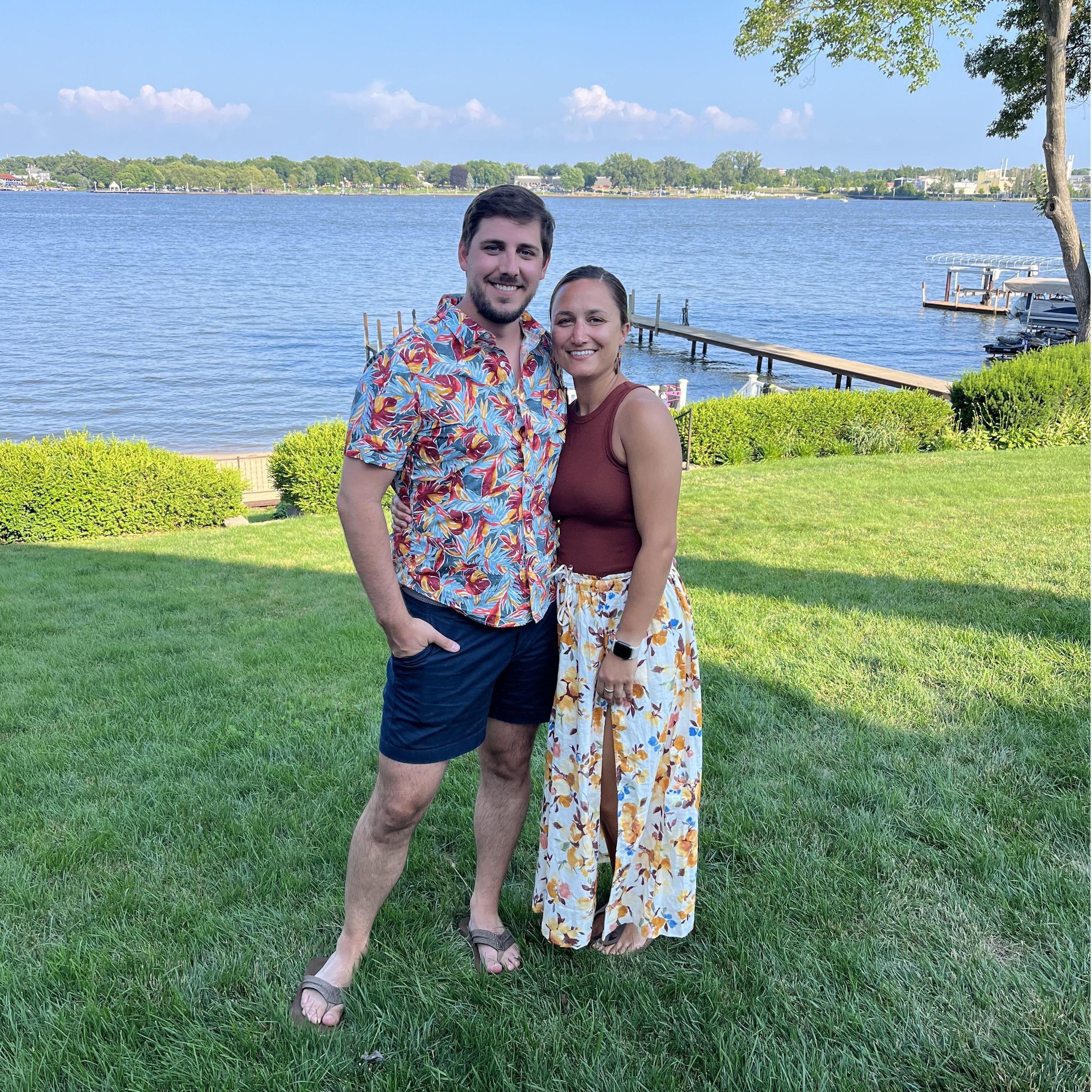 Family time on Lake Macatawa in Holland, MI