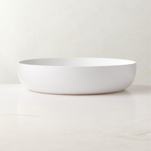 Crisp Matte White Serving Bowl Large