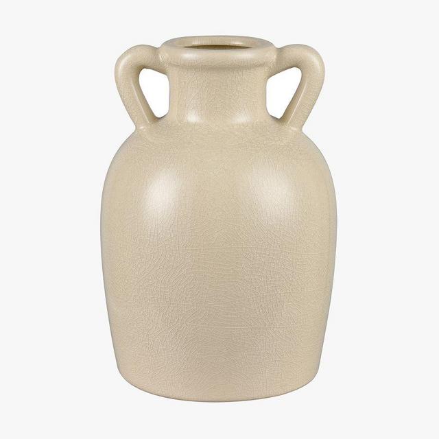 Barbra Handmade Ceramic Vase, Beige, 10"H
