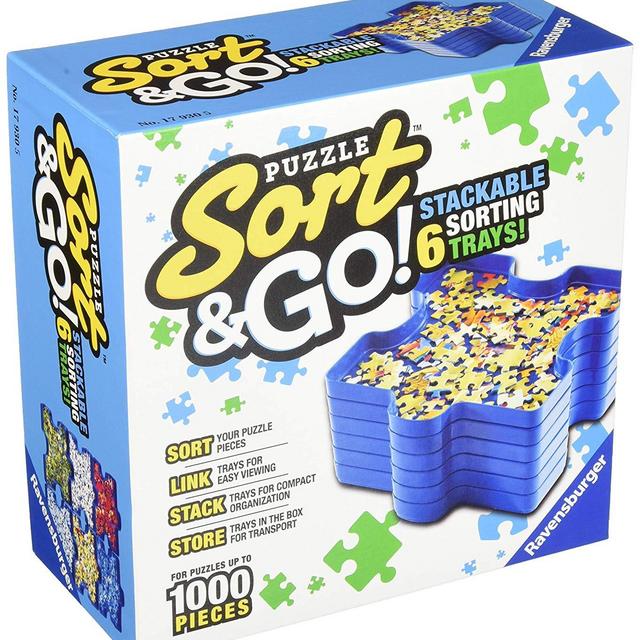 12 - 15 years - Ravensburger Sort and Go Jigsaw Puzzle Accessory - Sturdy and Easy to Use Plastic Puzzle Shaped Sorting Trays for Puzzles Up to 1000 Pieces