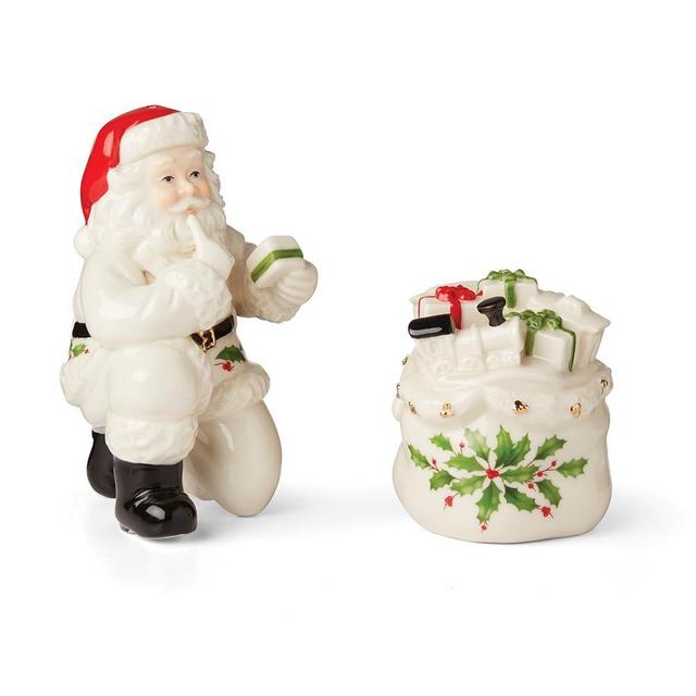 Lenox Holiday Figural Salt & Pepper Set, 0.53, Red & Green