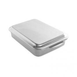 baking pan, 13x9" metal lid USA