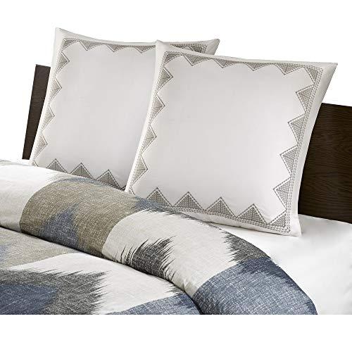 Ink+Ivy Isla Embroidered Euro Sham White Euro Sham