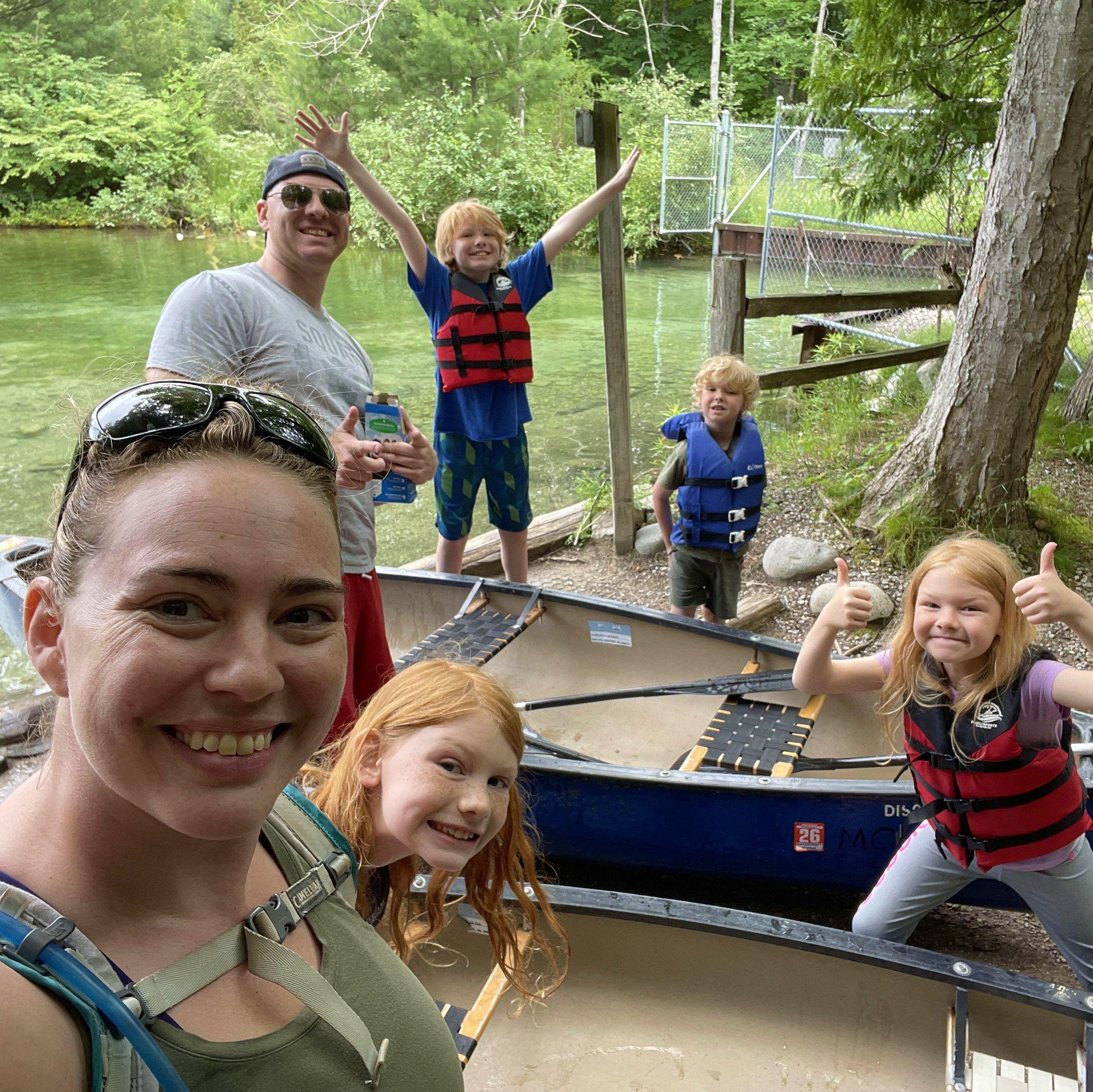 Family canoeing at Sleeping Bear, MI • 2024