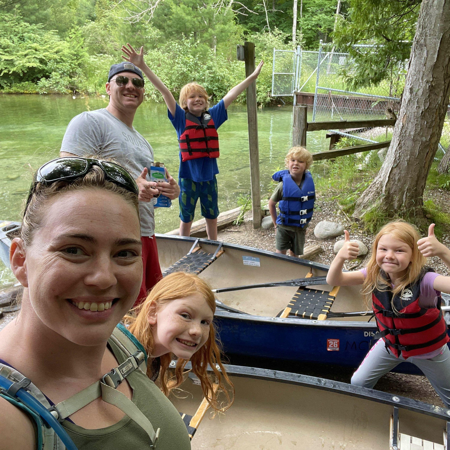 Family canoeing at Sleeping Bear, MI • 2024