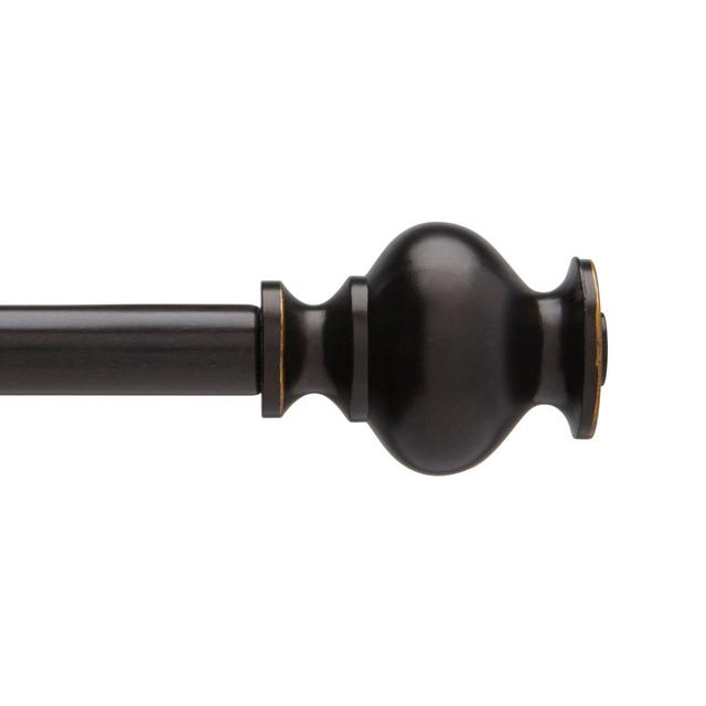 Umbra® Café Urn Finial 48 to 84-Inch Adjustable Curtain Rod in Bronze