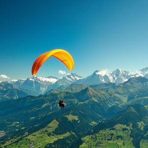 Paragliding in the Swiss Alps