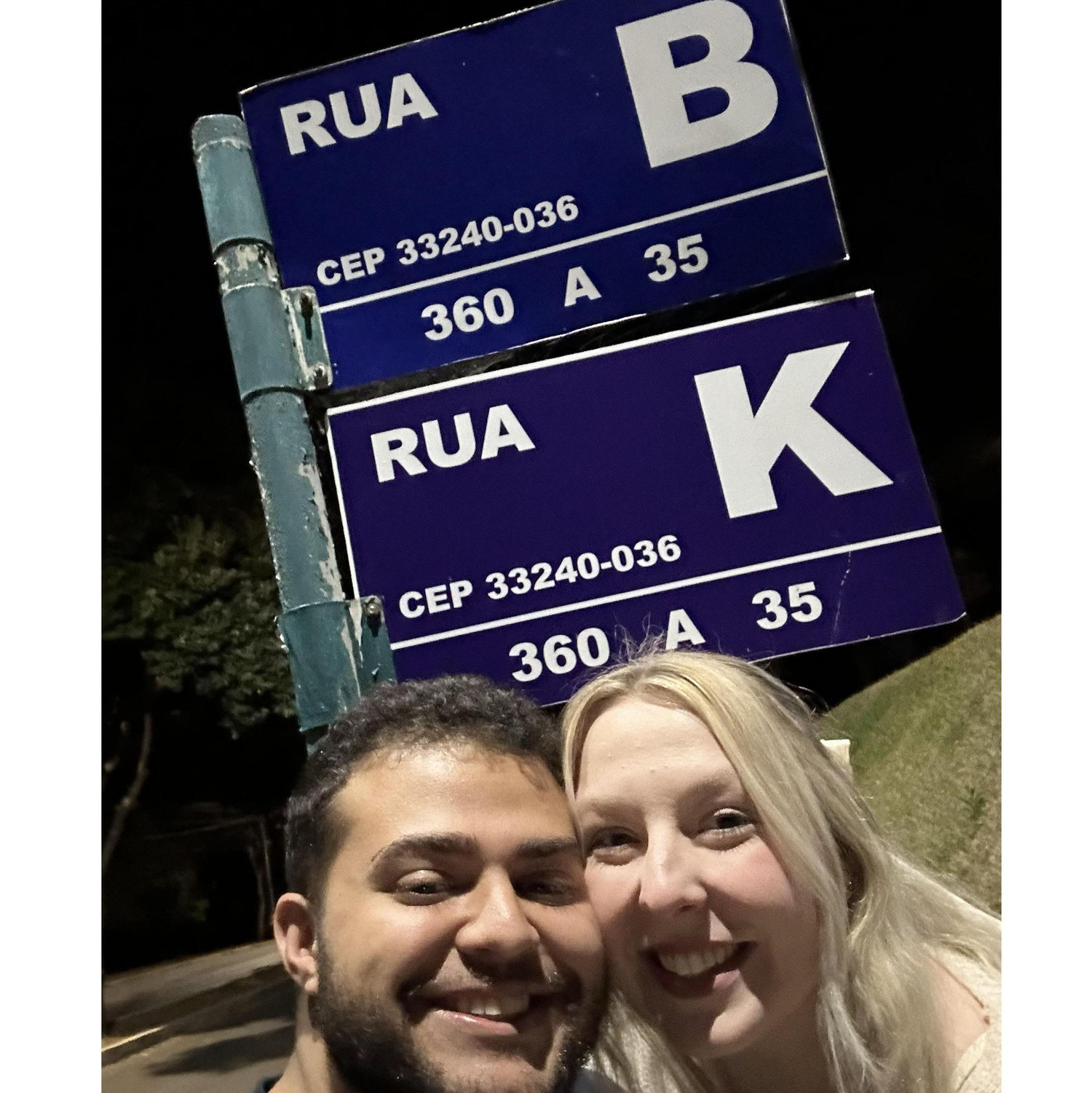 We found this lovely intersection on our first trip to Brazil- in Bruno's neigborhood, no less! We took it as a sign, quite literally.