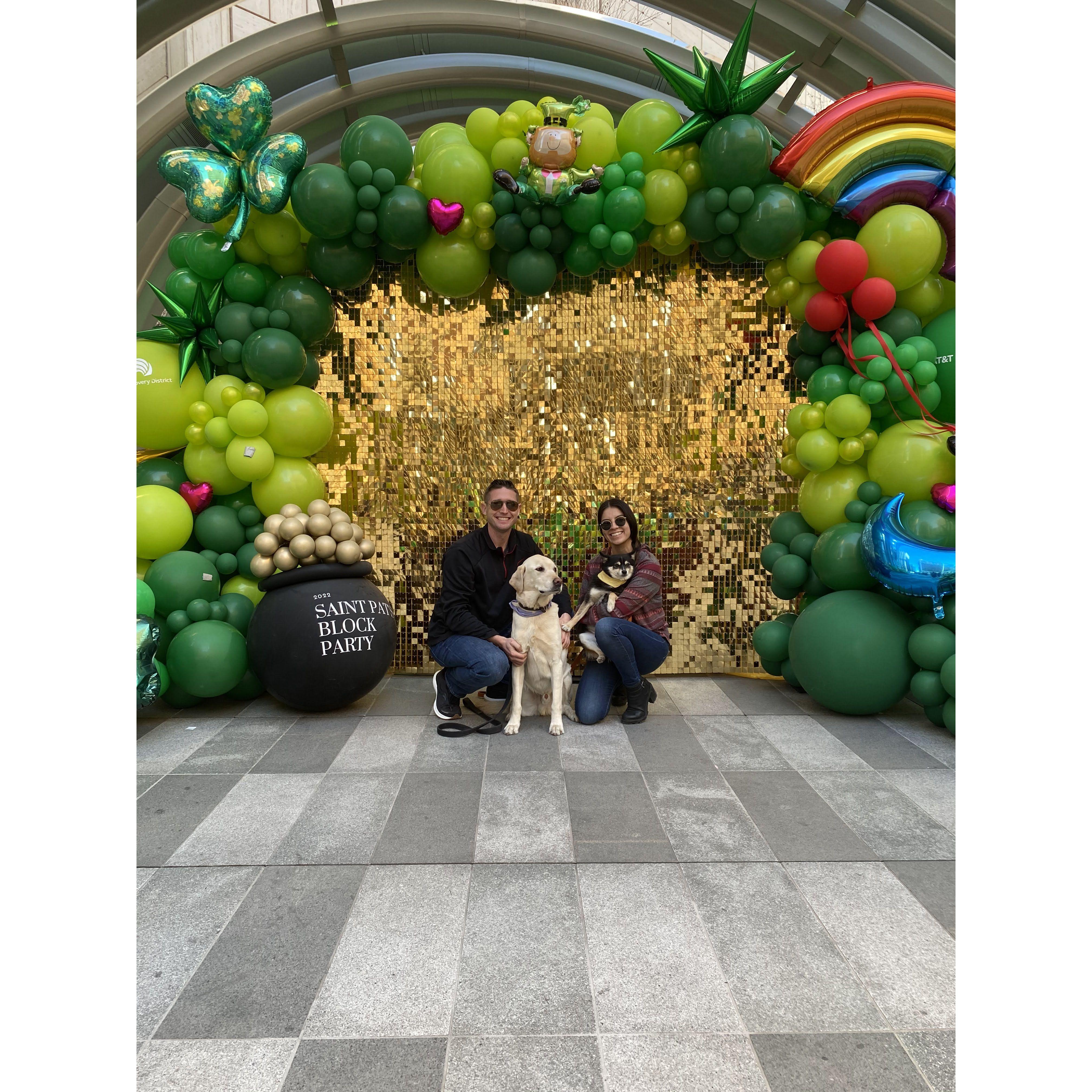 St. Patrick's Block Party in Dallas before Trav moved to Florida for work (March 2022)
