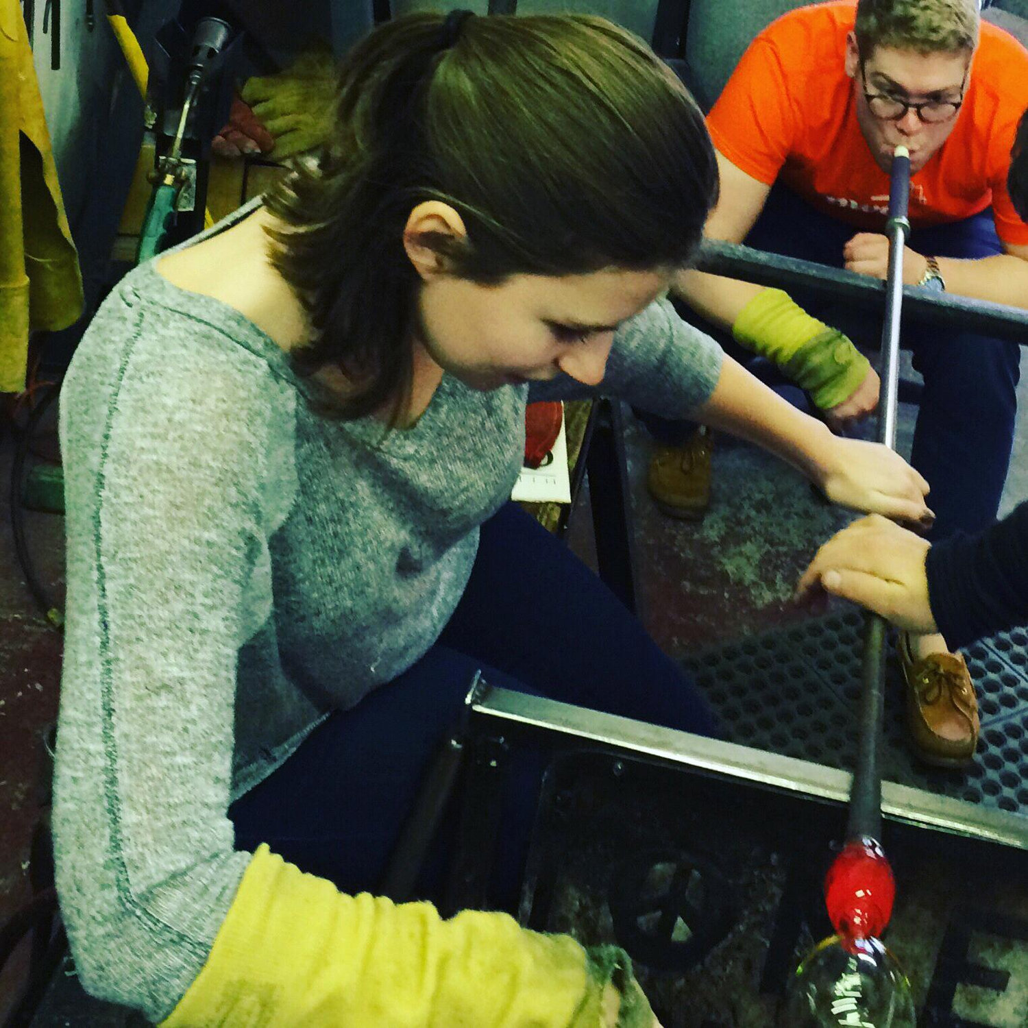 The couple found a passion for glassblowing while celebrating their anniversary in VT and they keep going back year after year!