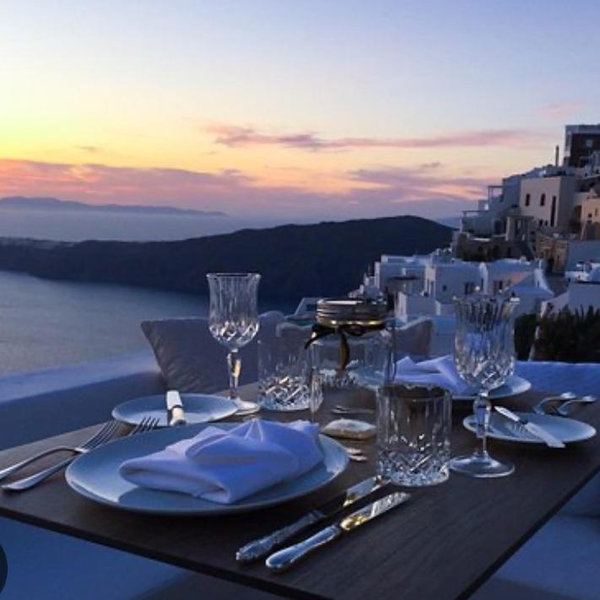 Dinner For Two in Santorini