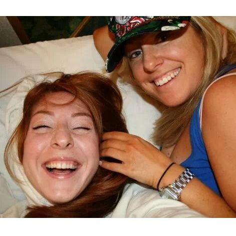 Samantha, Lexy's sister and our officiant, making the most of a bad cruise.