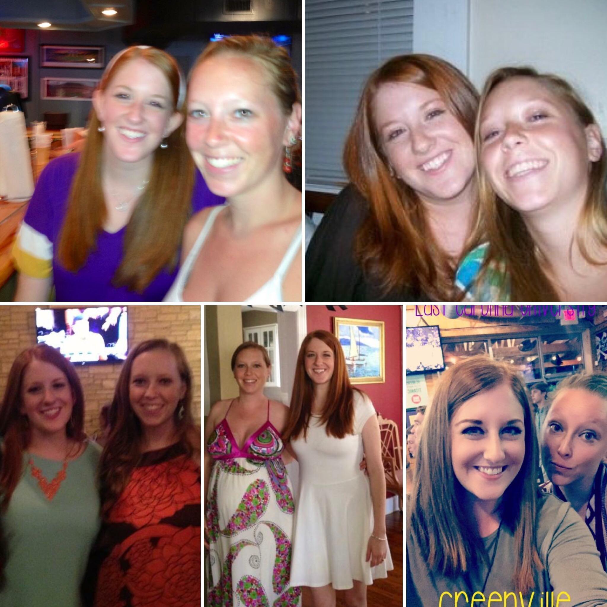 Pictures of the Matron of Honor, Kaitlin Choate, and myself from throughout the years. Friends since 2006, I'd be lost without my Kait.