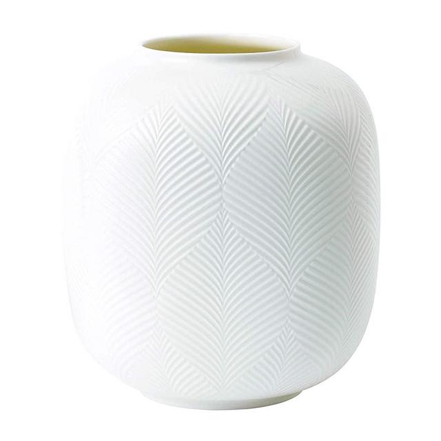 Wedgwood White Folia Vase Rounded