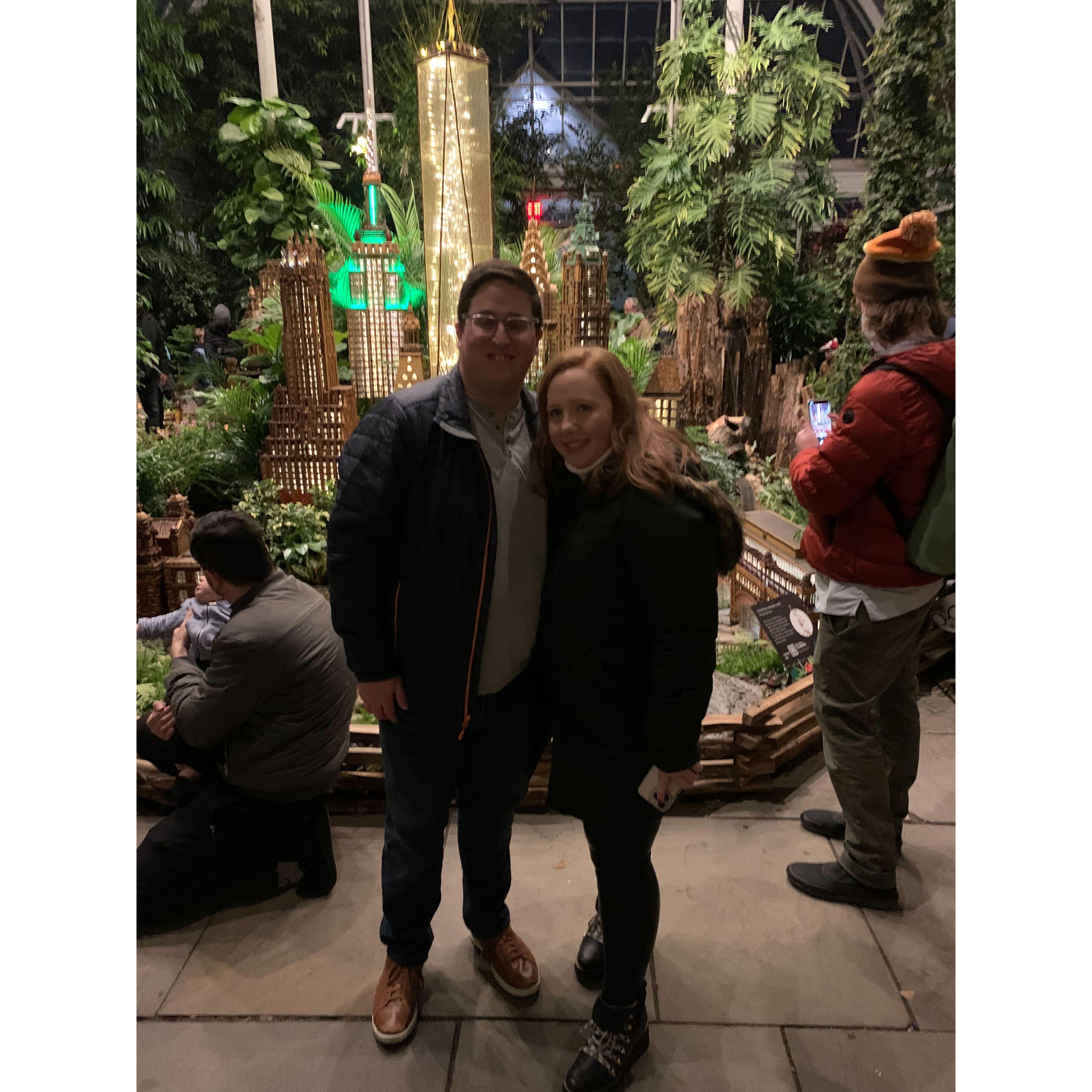 Foreshadowing our wedding view at the NY Botanical Garden Train Show