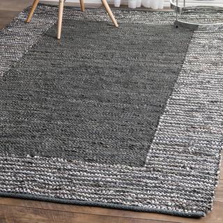 Handwoven Solid Striped Border Neta Rug