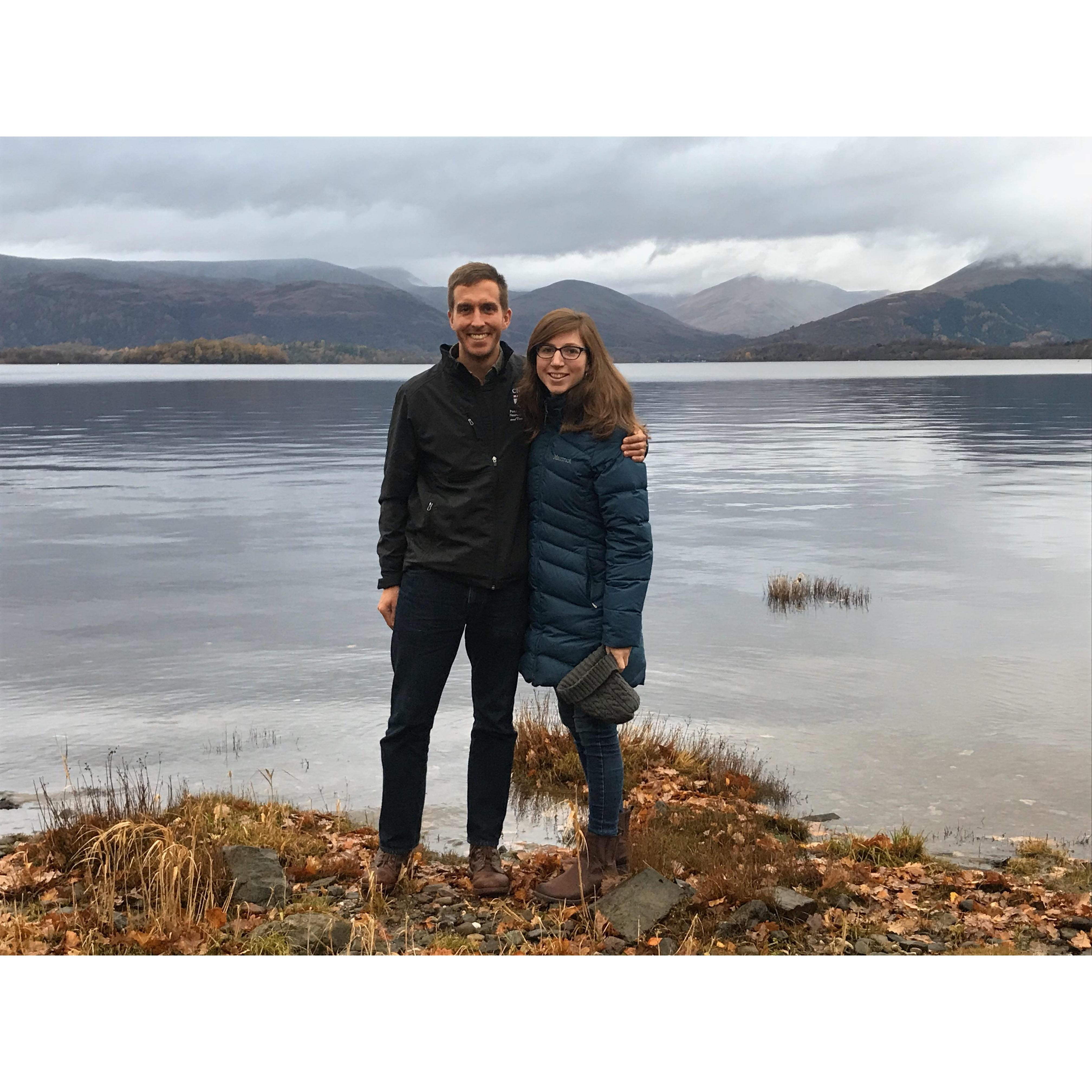 Loch Lomond in Scotland. November 2018