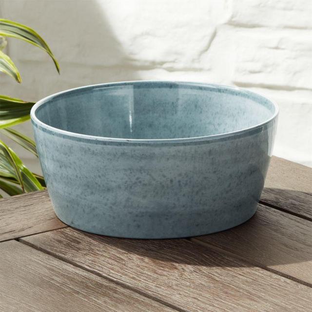 Cruz Light Blue Melamine Serving Bowl