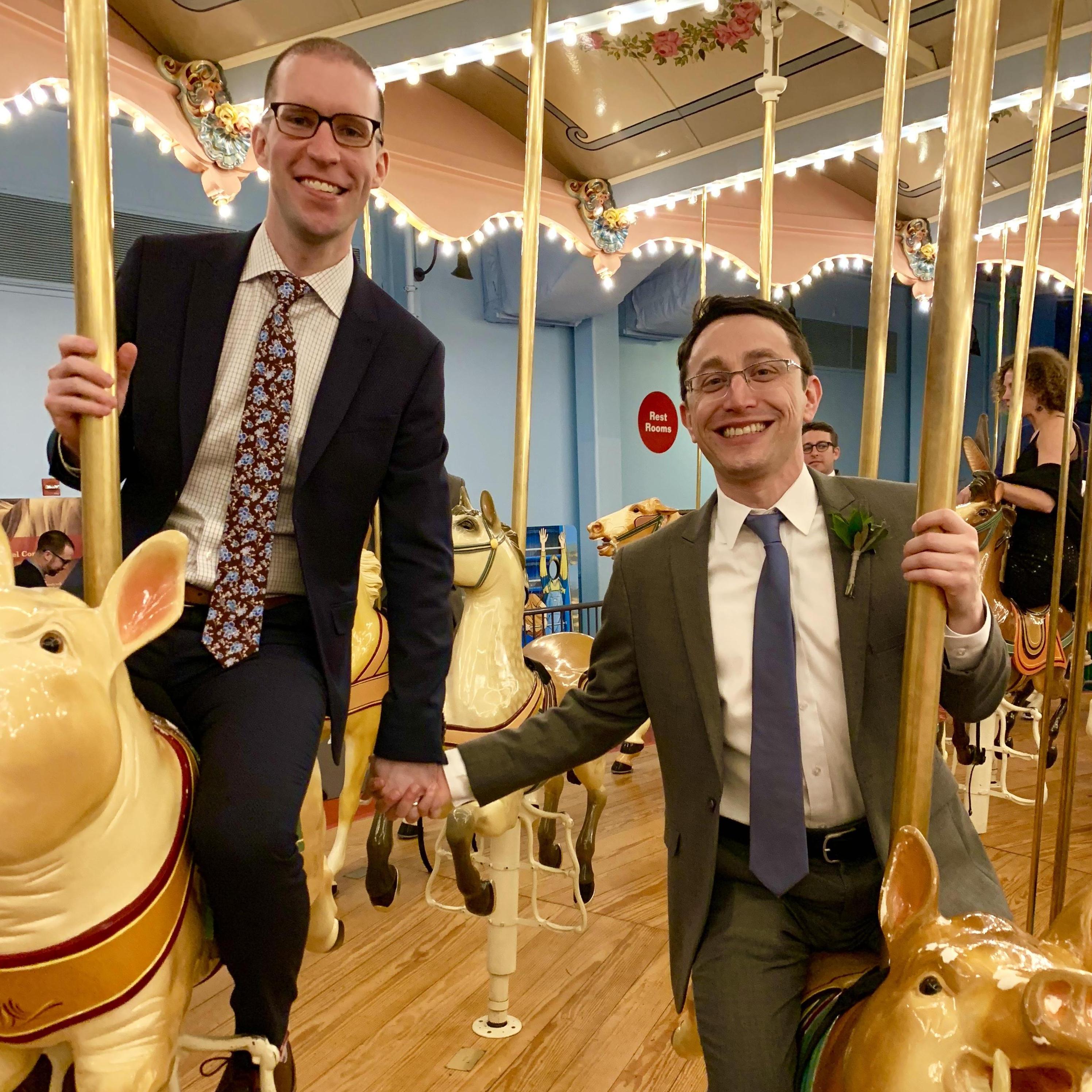 Celebrating Lynn & Mark (on a carousel!) @ the Please Touch Museum – April 2019