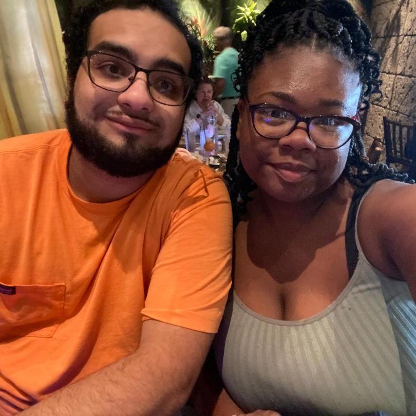 Our first time at rain forest cafe together