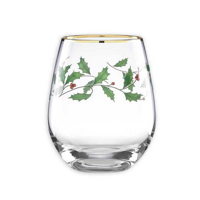 Lenox® Holiday™ Decal Stemless Wine Glasses (Set of 4)