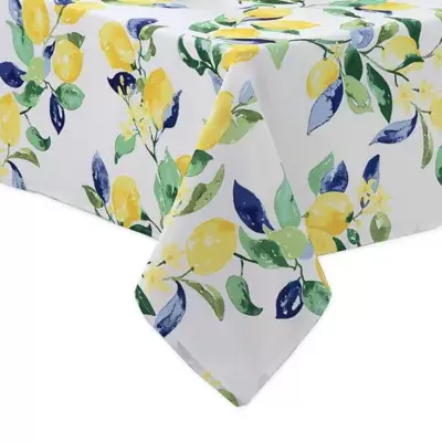 Lemon Vines 60-Inch x 102-Inch Indoor/Outdoor Tablecloth