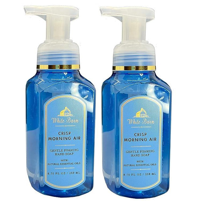 Bath and Body Works 2 Pack Crisp Morning Air Gentle Foaming Hand Soap. 8 Oz