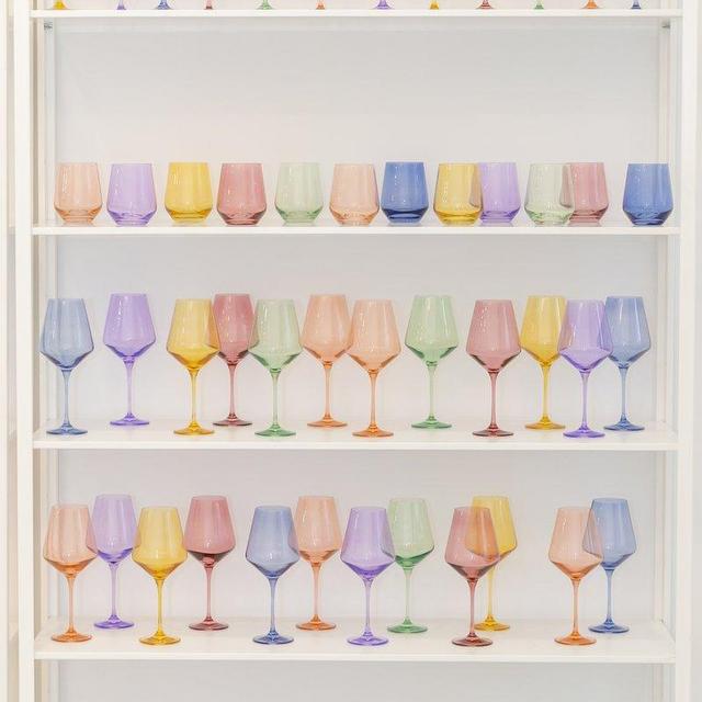 Estelle Colored Wine Stemless - Set of 6 {Custom Set}