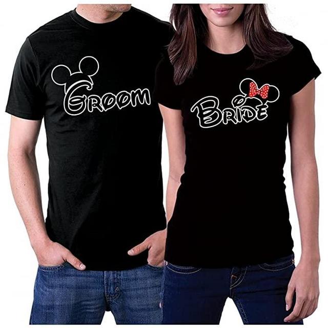picontshirt Groom and Bride Newlywed Matching Couple Shirts