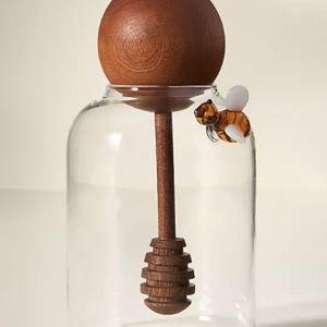 Catania Glass Honey Pot