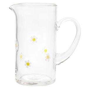 Daisy Charm Inlay Glass Pitcher
