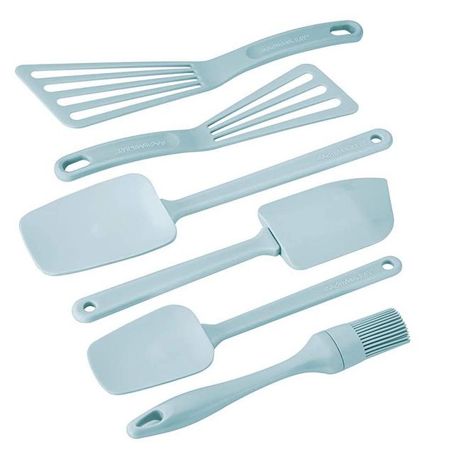 Rachael Ray Tools & Gadgets Nylon Tool Set, 6 Piece, Sky Blue