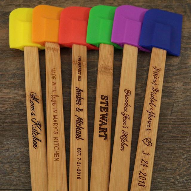 Personalized Silicone Spatula, Personalized Kitchen Utensil, Engraved Spatulas, Personalized Kitchen Gift, Couples Cooking Gift